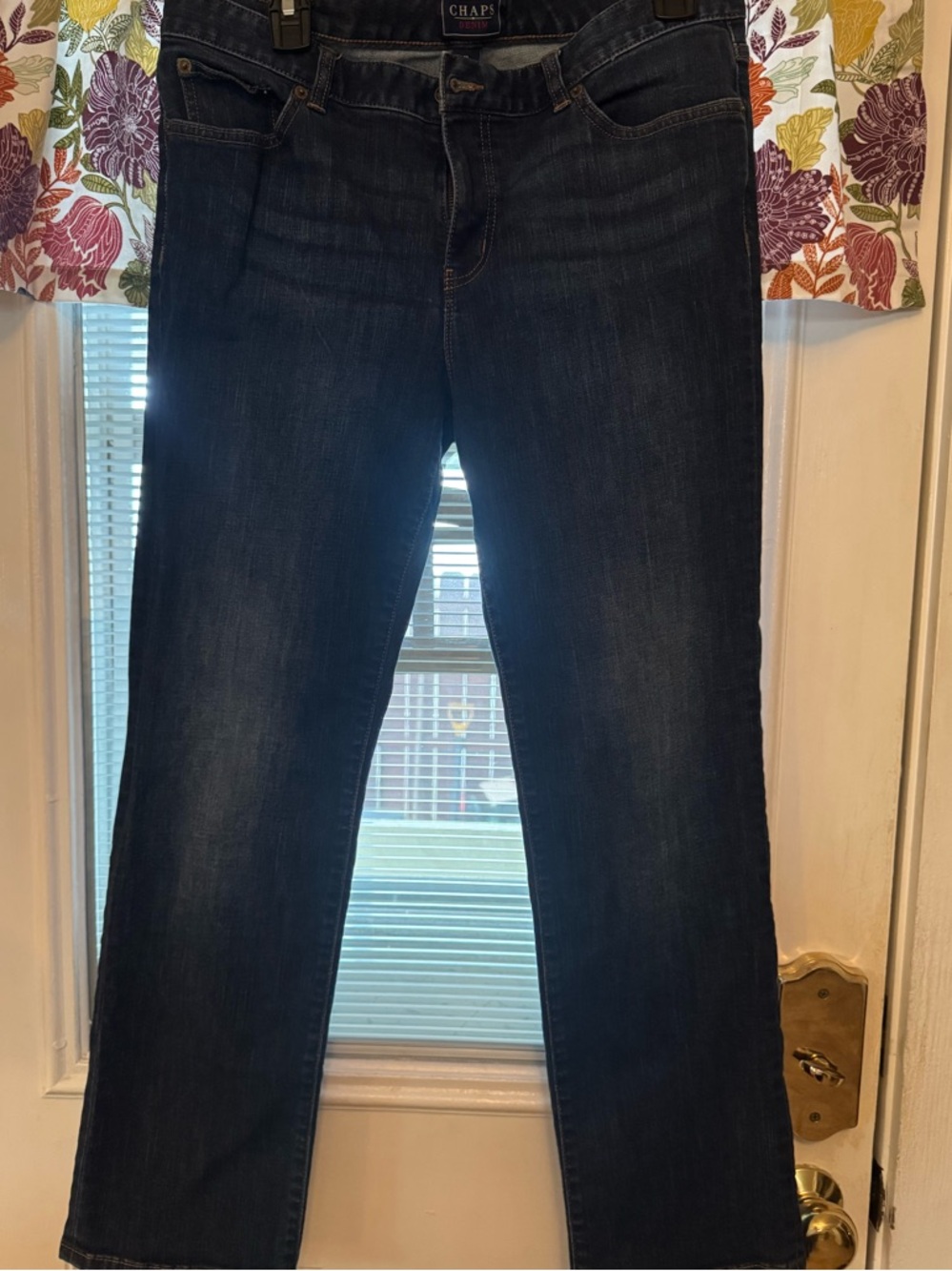 Chaps Dark Indigo Straight-Leg Women's Jeans